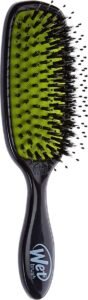 Wet Brush - Shine Enhancer Haarborstel - Ultra-zachte IntelliFlex natuurlijke varkenshaar - Zwart