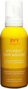 EVY UV/Heat Hair Mousse – Volumegevende Haarmousse met Hittebescherming tot 210°C – Verstevigt, Voedt en Beschermt – Vegan – 150ml