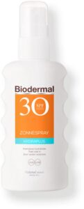 Biodermal Zonnespray SPF 30, 175 ml - Zonnebrand Hydraplus met UVA/UVB, Intensieve hydratatie, Trekt snel in, Zeer water resistant